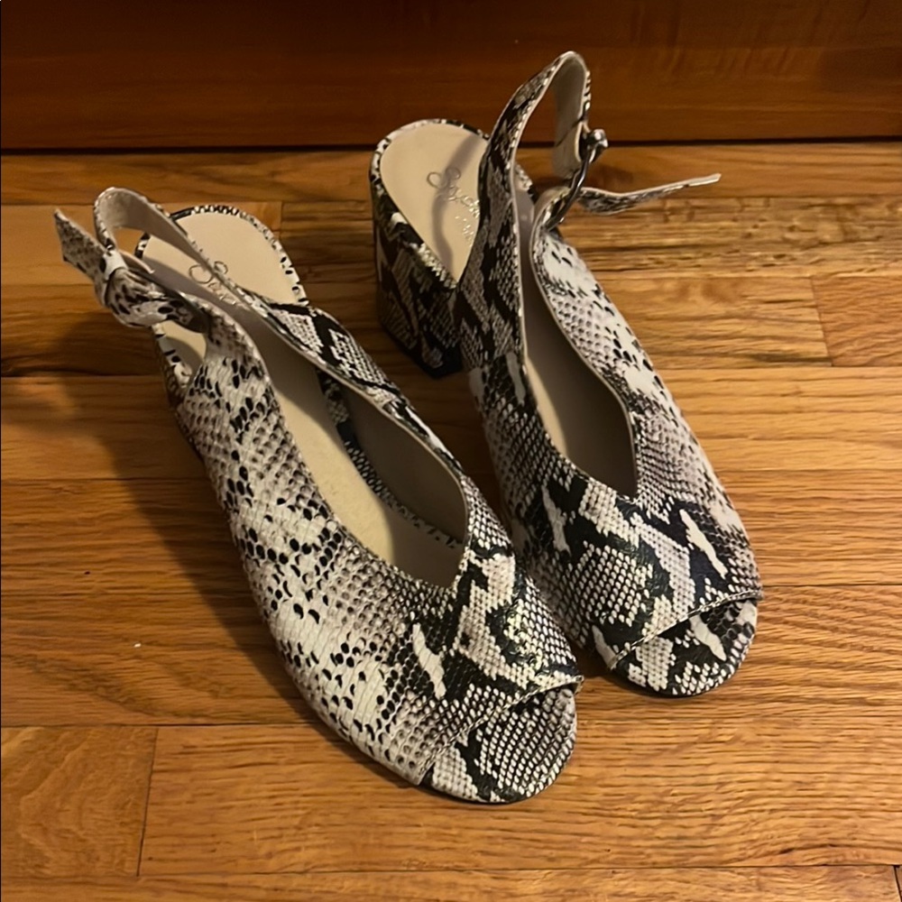 Seychelles Snake Print Peep Toe Women's Shoes